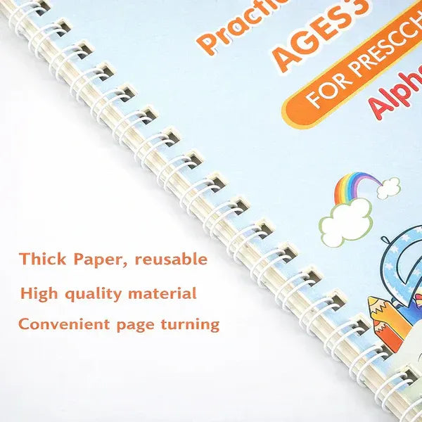 Magic Practice Copybook - 4 BOOKS + PEN + GRIP + 10 REFILL